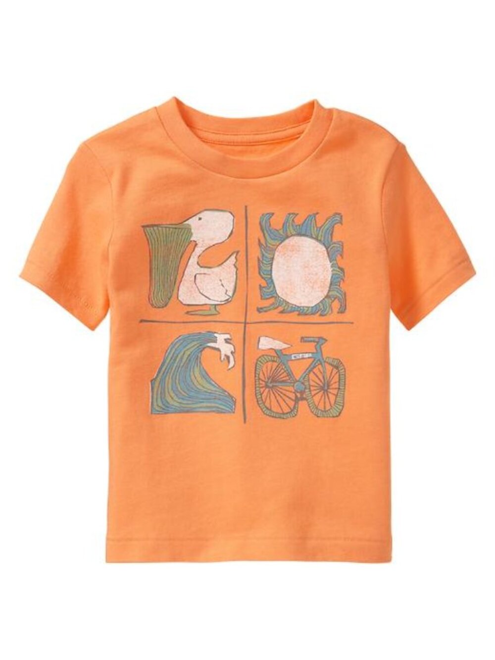 12-18 Baby Gap shirt Wave Sun Bike Pelican summer top tee NWT New